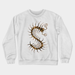 Black on Yellow Ornate Centipede Crewneck Sweatshirt